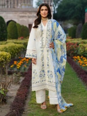 Dhanak Embroidered 3PC Winter Suit