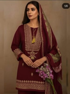 Susi Banarsi Zari Jacquard Embroidery 3PC