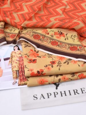 Sapphire Karandi Print Unstitched 3PC
