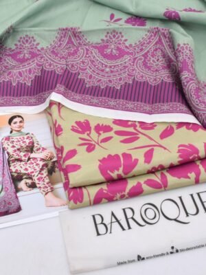 Baroque Elegant Karandi Unstitched 3PC