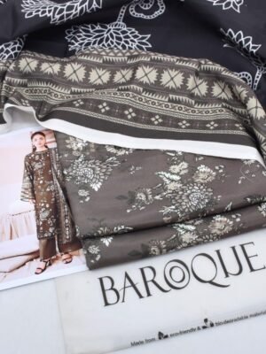 Baroque Karandi 3PC Unstitched Print