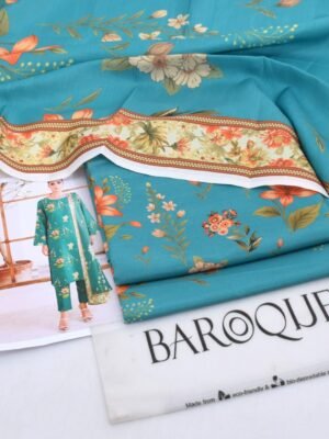 Baroque Karandi Modern Unstitched 3PC