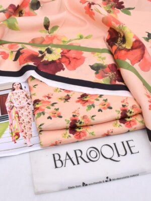 Baroque Beautiful Karandi Unstitched 3PC