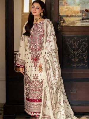 Dhanak Embroidered 3PC Shawl Suit